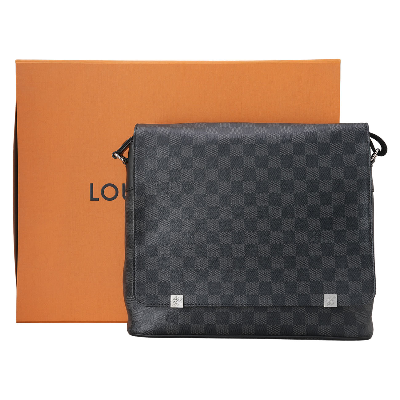 LOUIS VUITTON(USED)루이비통 N41029 다미에 그라파이트 디스트릭트 메신저백 MM